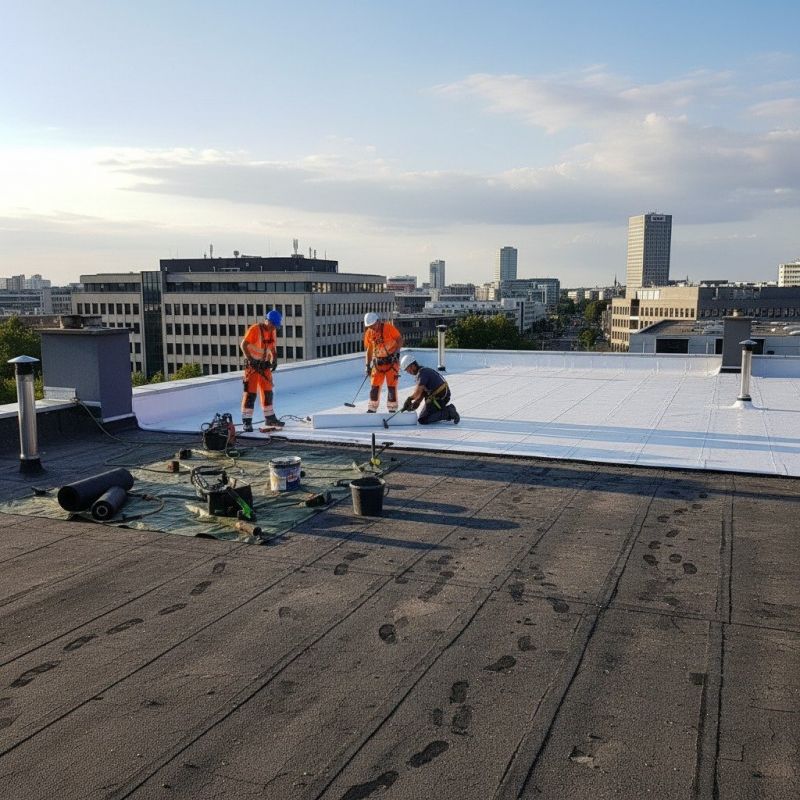 Flat Roof Repair After Storm Or Wind Damage